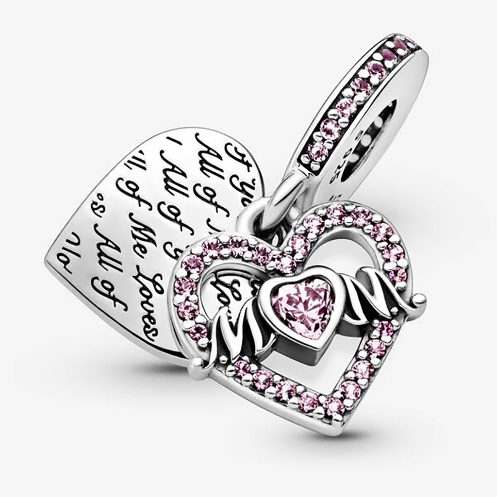 PANDORA  Heart & Mom Dangle Charm