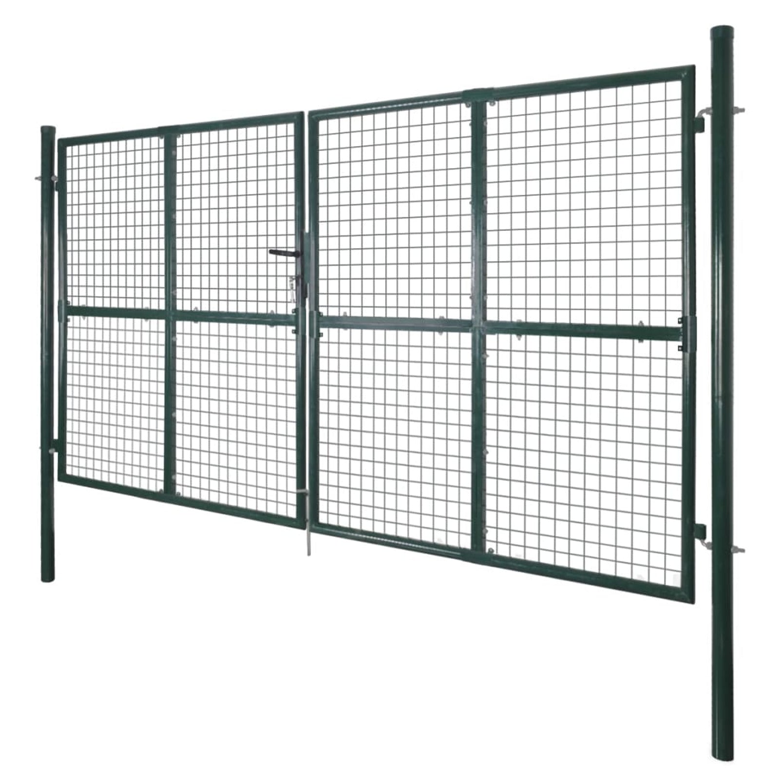 Double Door Fence Gate Powder-Coated Steel