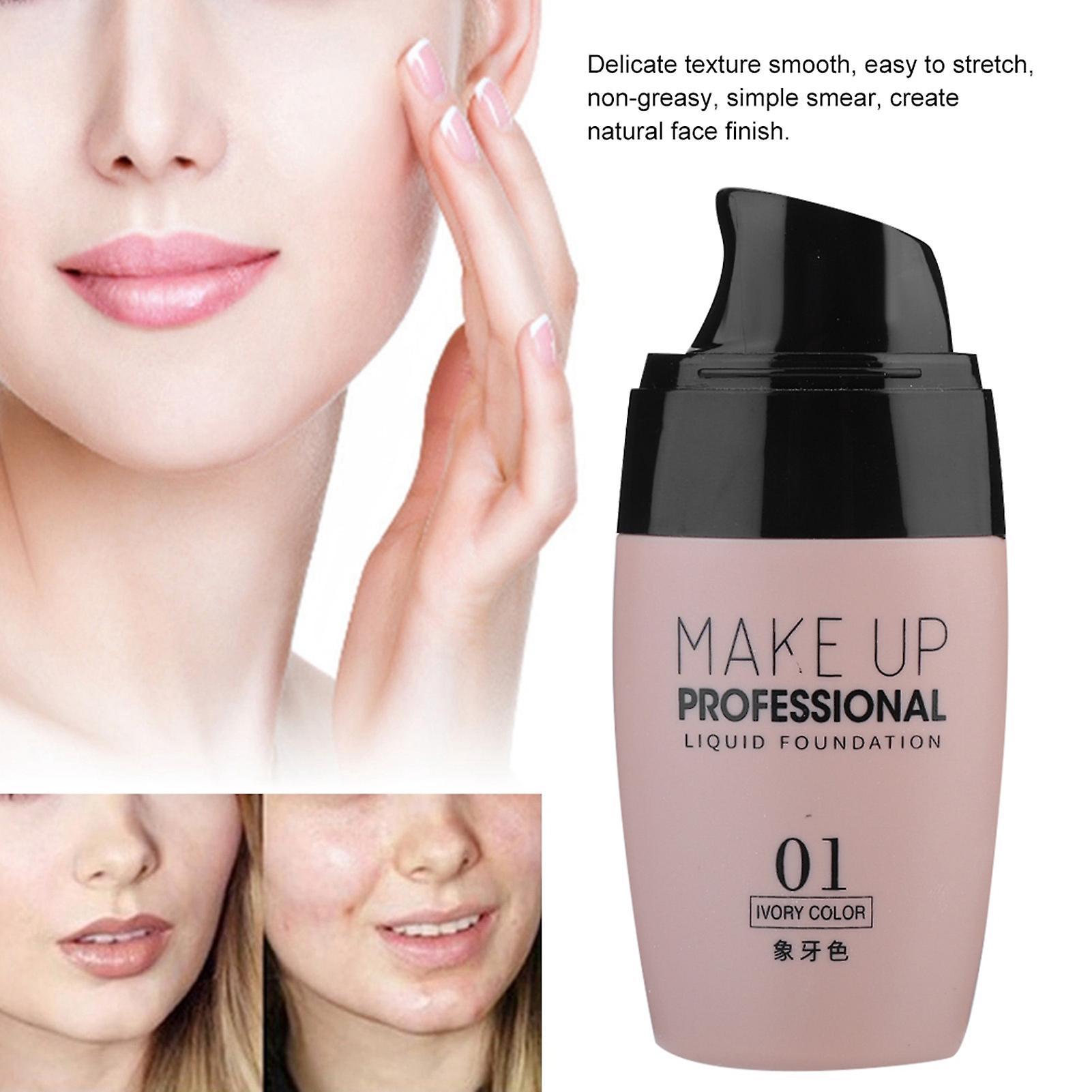 Liquid Foundation Concealer Bb Cream Flaw Pores Covering Moisturizing Oil-control Ivory Tint