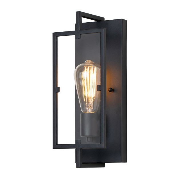 C Cattleya 1 light Incandescent Rectangle Indoor Wall Sconce With Matte Black Finish