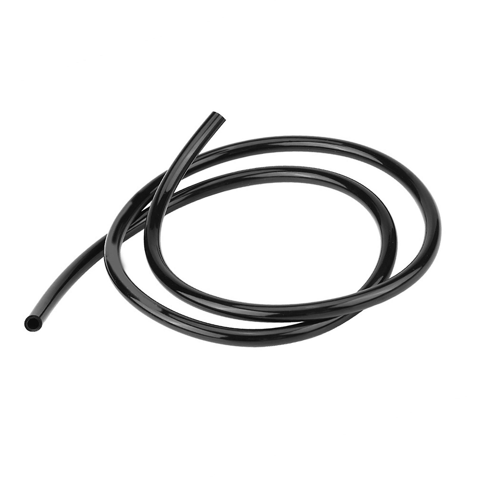 Motorcycle Universal Non Braided Rubber Fuel Line Hose Petrol Oil Pipe 1m Long Black