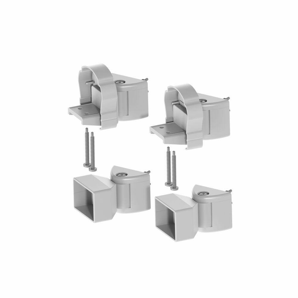 Barrette Outdoor Living VersaRail Cambridge White Aluminum Top Level Angle Bracket Kit 73045653