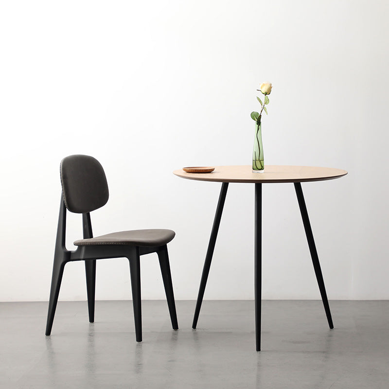 GINNY Round Dining Table 80cm - Natural & Black