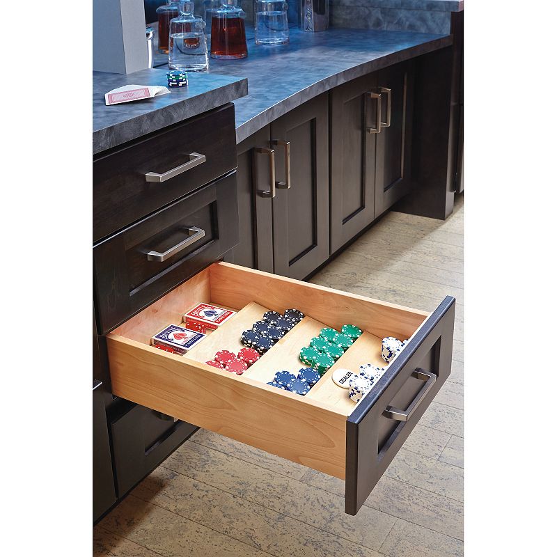 Rev-A-Shelf 22 Inch Kitchen Drawer Organizer Insert Spice Rack 3-Tier， 4SDI-24