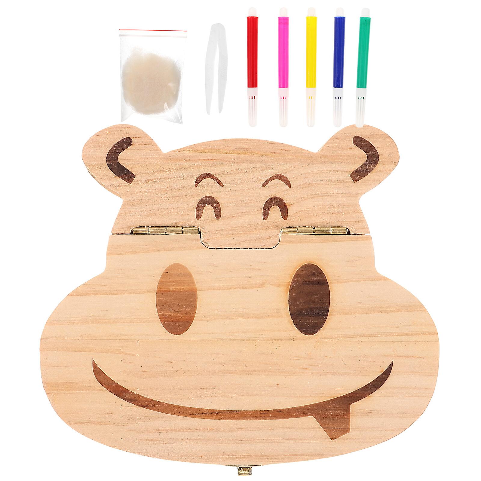 Cartoon Tooth Packing Box Fetal Hair Tooth Storage Container Box Changing Teeth Box