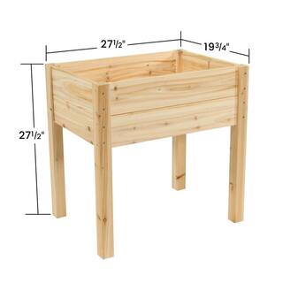 Outdoor Essentials Homestead 28 in. x 20 in. Cedar Raised Garden Bed Planter 357272