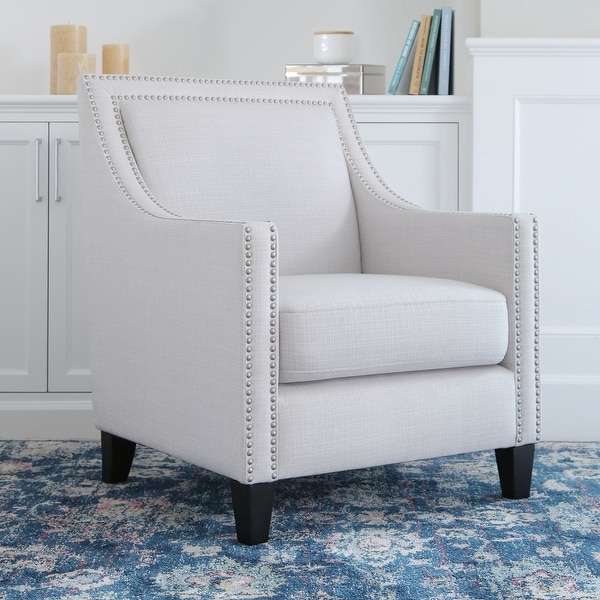 Abbyson Adrienne Fabric Nailhead Accent Armchair