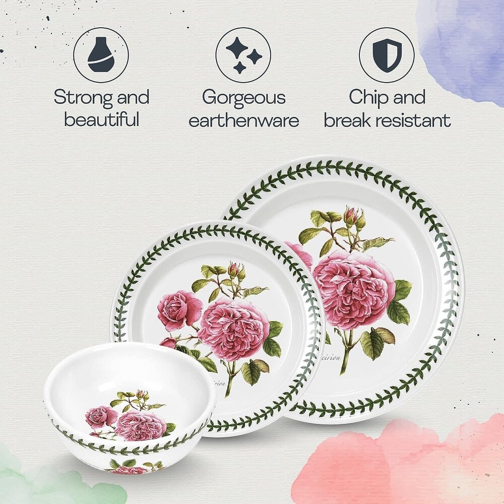 Portmeirion Botanic Roses Collection 3 Piece Dinnerware Set