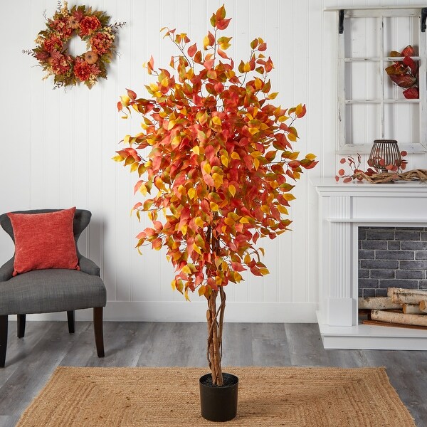 6' Autumn Ficus Artificial Fall Tree