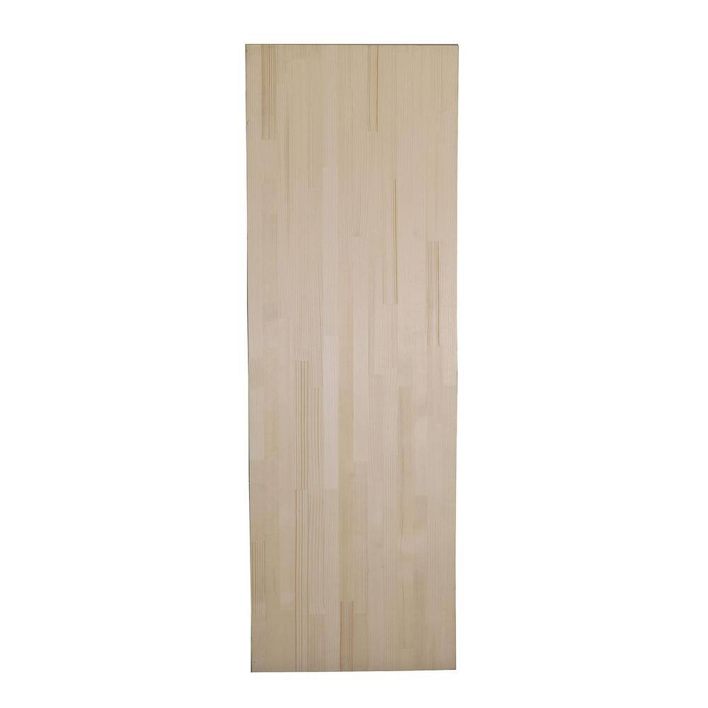 0.75 in. x 16 in. W x 8 ft. L White Spruce Natural Unfinished Shelve Board for 150 lbs. Capacity (1-Pack) D212ywW12214