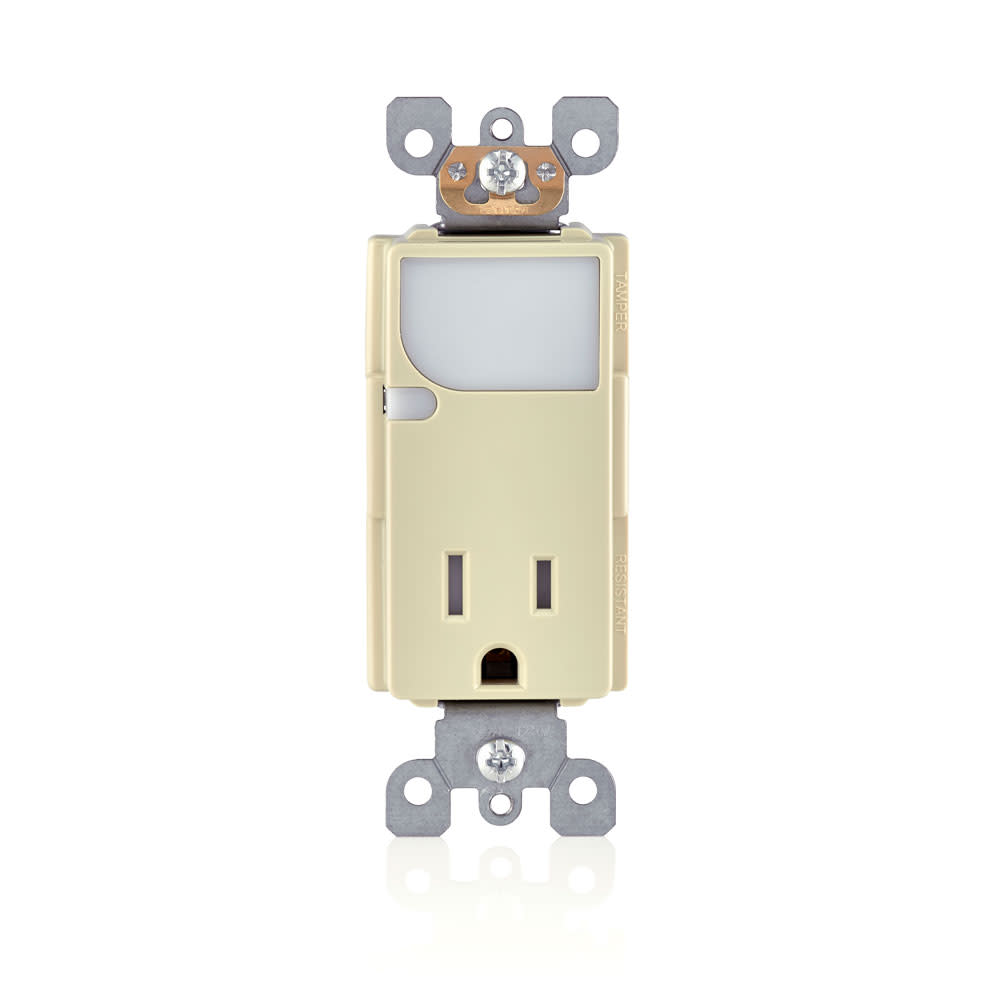 Leviton 15A 125VAC Ivory Combination Decora Receptacle/Outlet