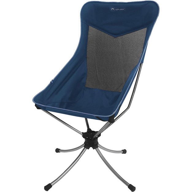 Lightspeed Outdoors Tall Swivel Camp Chair Outdoor Seating Blue