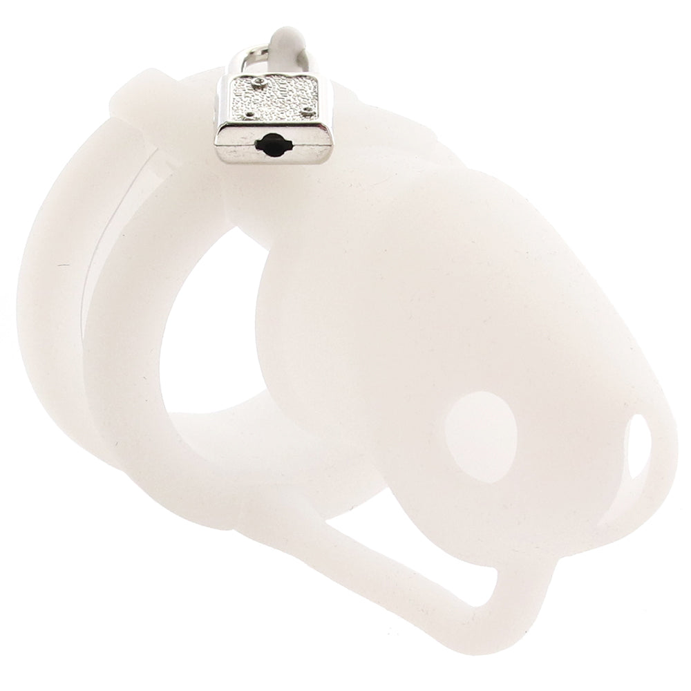 Blueline Small 2 Inch Cock Cage With Ball Divider in White