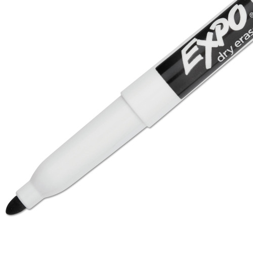 EXPO Low-Odor Dry-Erase Marker， Fine Bullet Tip， Black， 36/Box (1921062)