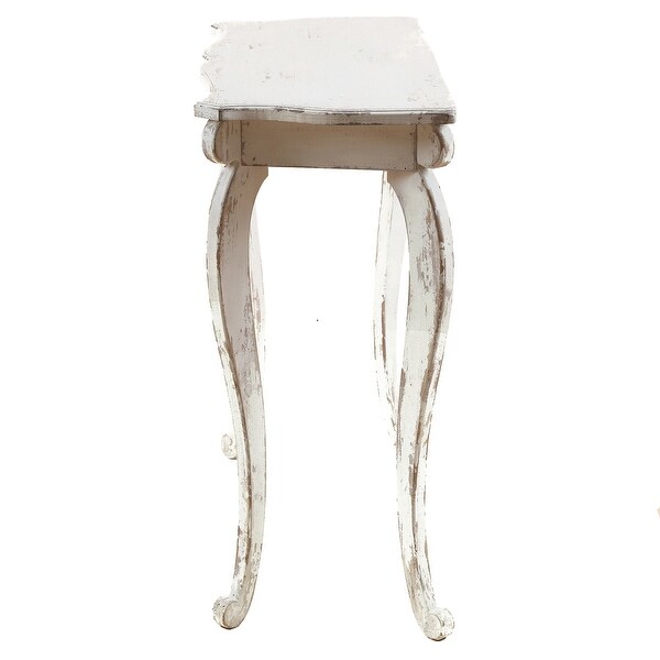 Vintage Off White Wood Console and Entry Table - 32