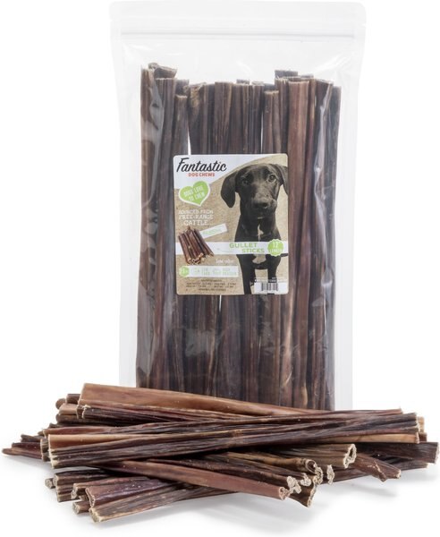 Fantastic Dog Chews Gullet Sticks Grain-Free Dog Treats， 25 count