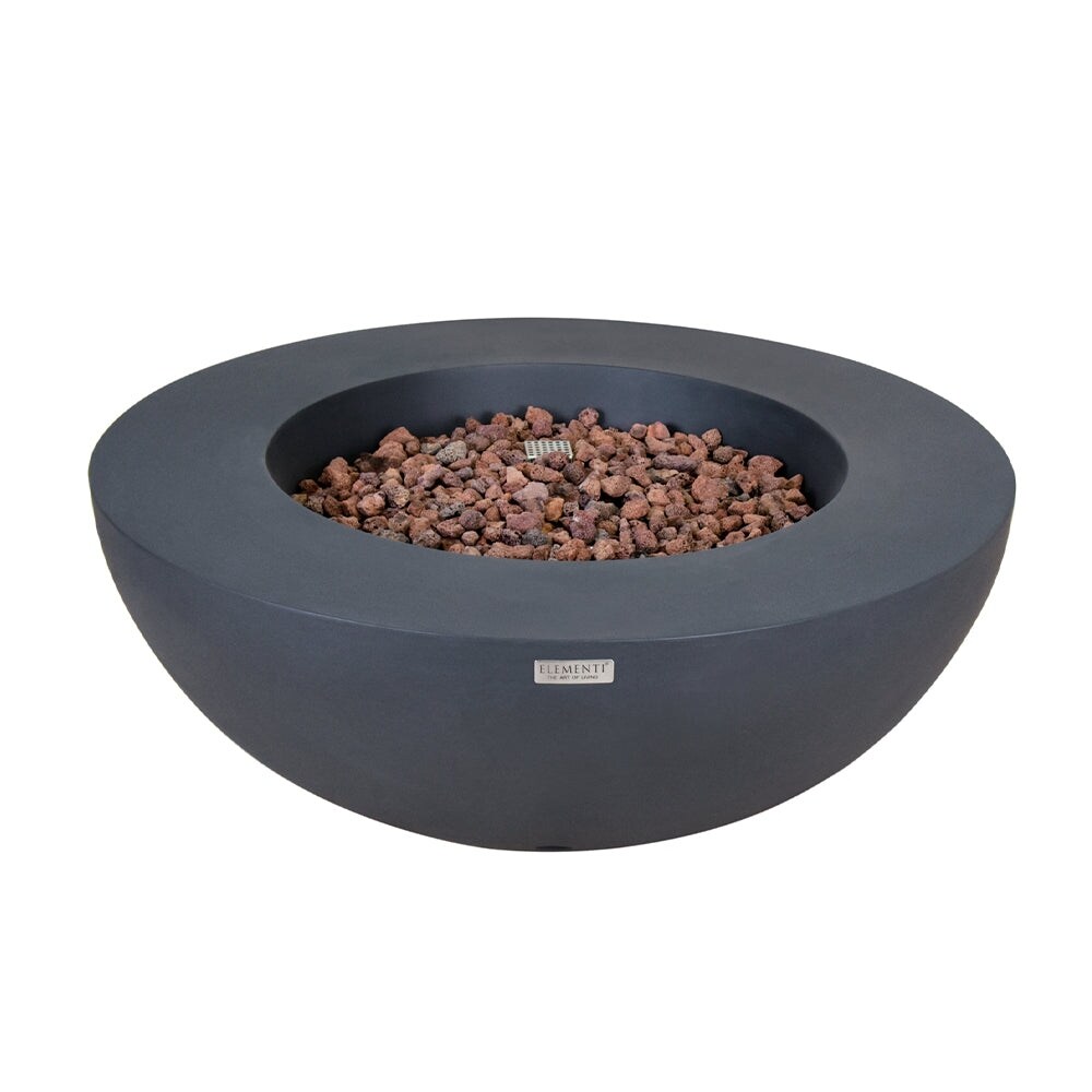 Elementi Lunar Dark Grey Outdoor Fire Pit Bowl   42 Inches