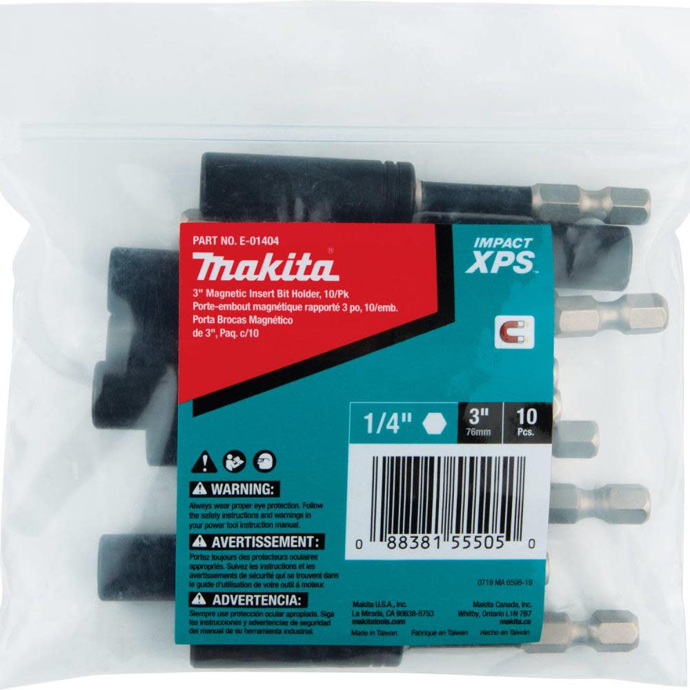 Makita Impact XPS 3 Magnetic Insert Bit Holder (10pk)