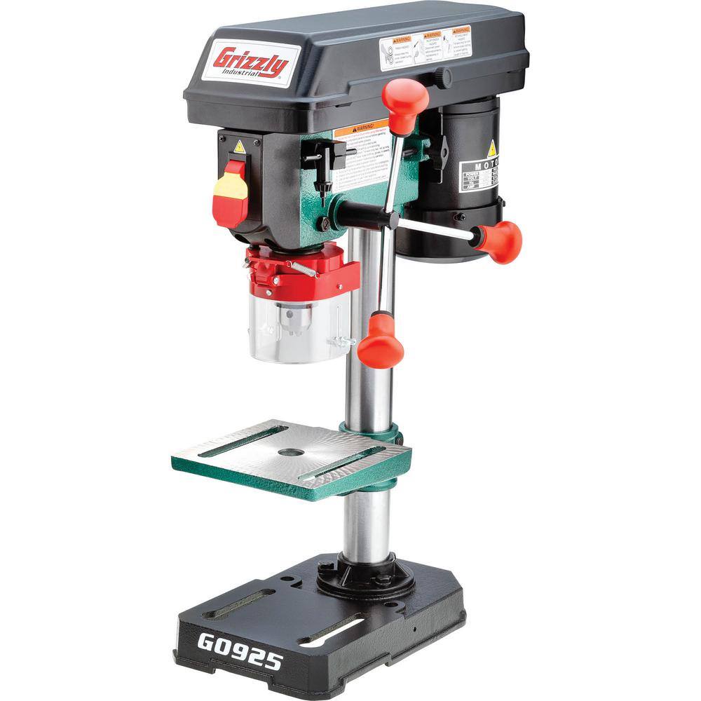 Grizzly Industrial 8 in. 5 Speed Benchtop Drill Press with 116 in.-112 in. Chuck G0925