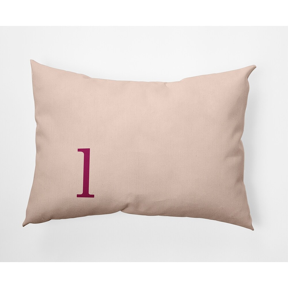 Modern Monogram Indoor/Outdoor Throw Pillow L