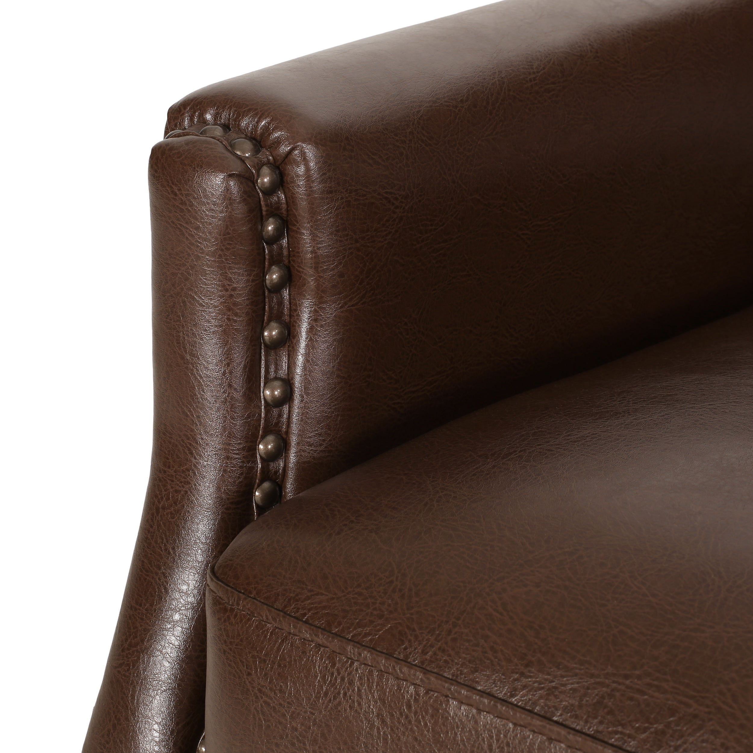 Breu Contemporary Upholstered Pushback Recliner with Nailhead Trim