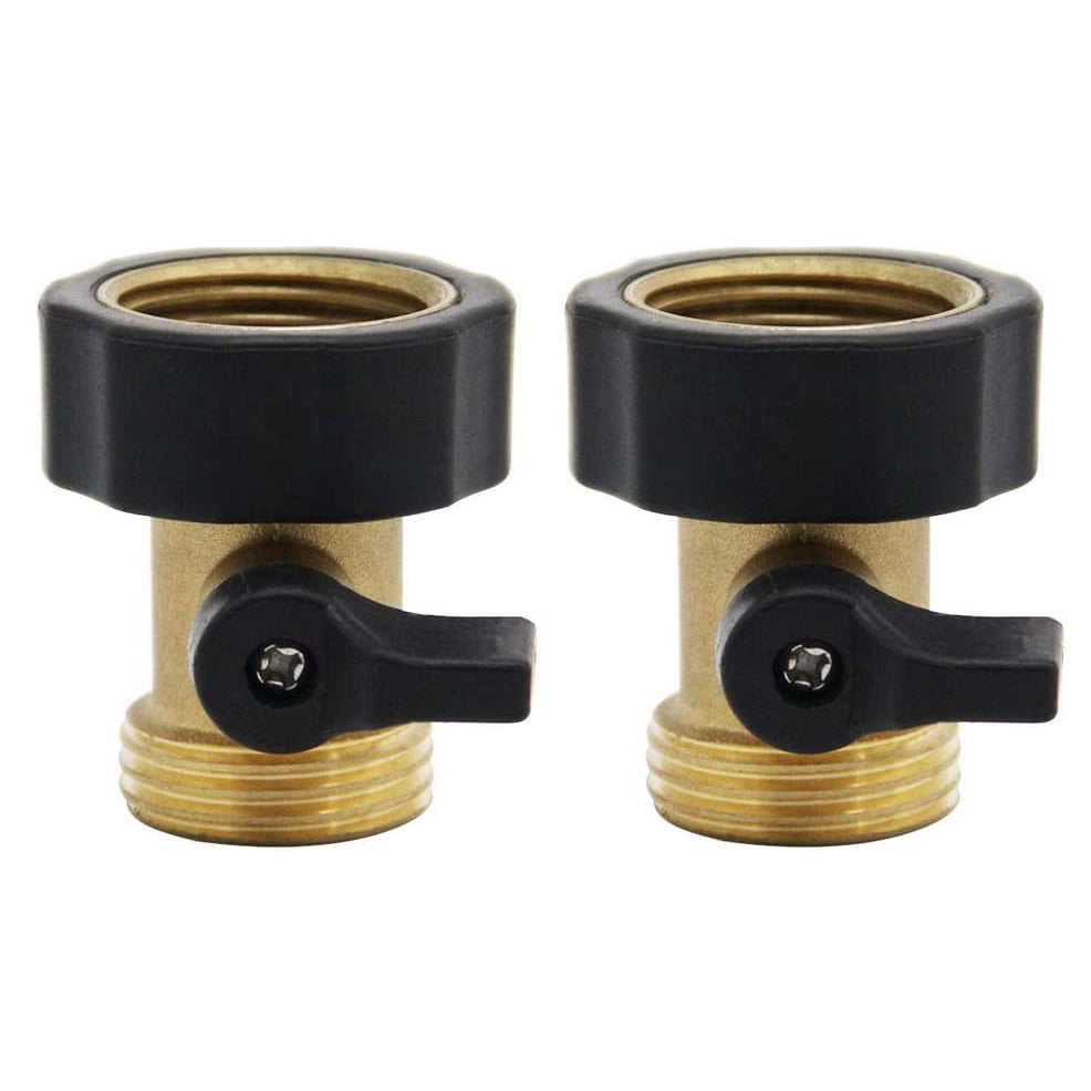 Heavy Duty Brass Shut Off Valve Garden Hose Connector