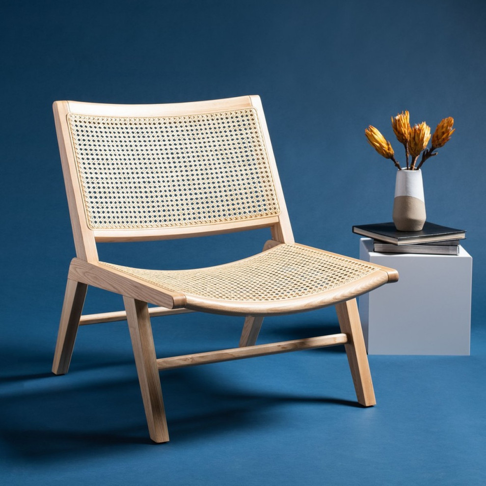 Talbot Rattan Accent Chair Natural   Modern   Armchairs And Accent Chairs   by Virgil Stanis Design  Houzz