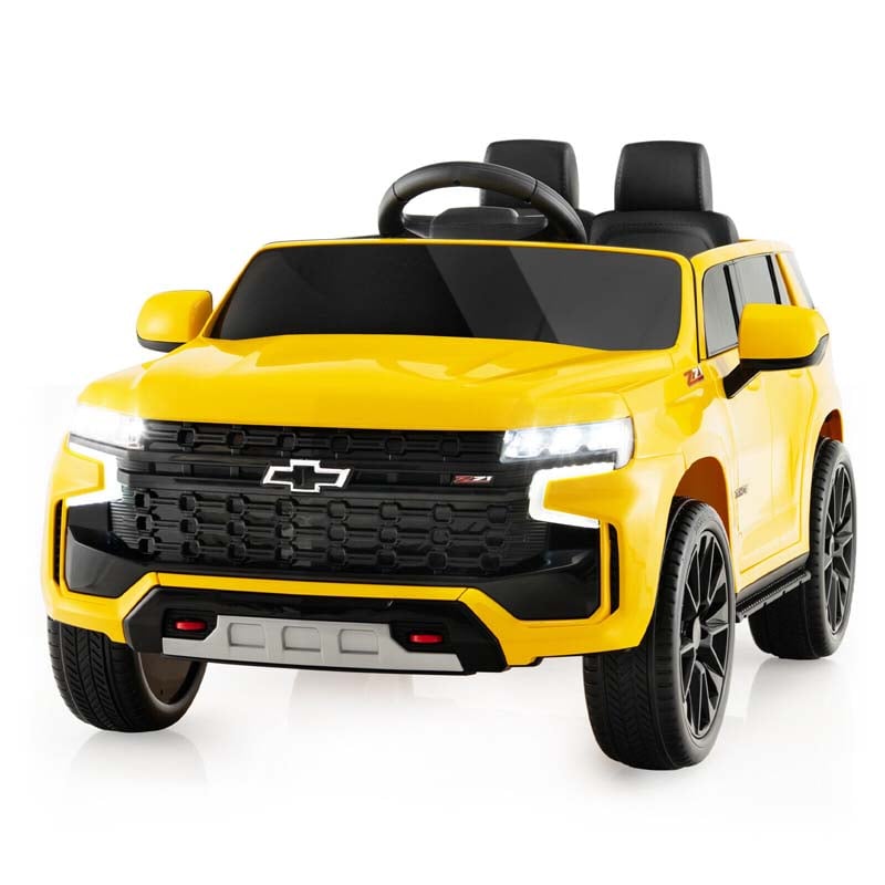 Licensed Chevrolet Tahoe Kids Ride On Car 12V Battery Powered Electric Truck SUV RC Vehicle with Light & Music