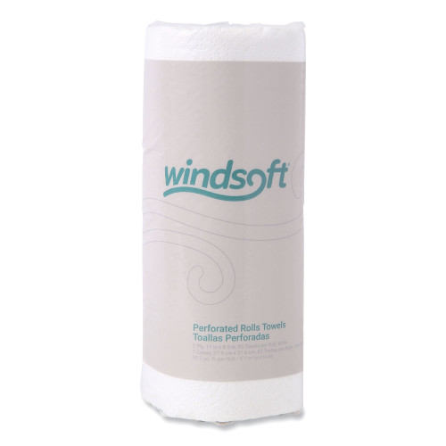 Windsoft Kitchen Roll Towels， 2 Ply， 11 x 8.8， White， 85/Roll (122085RL)