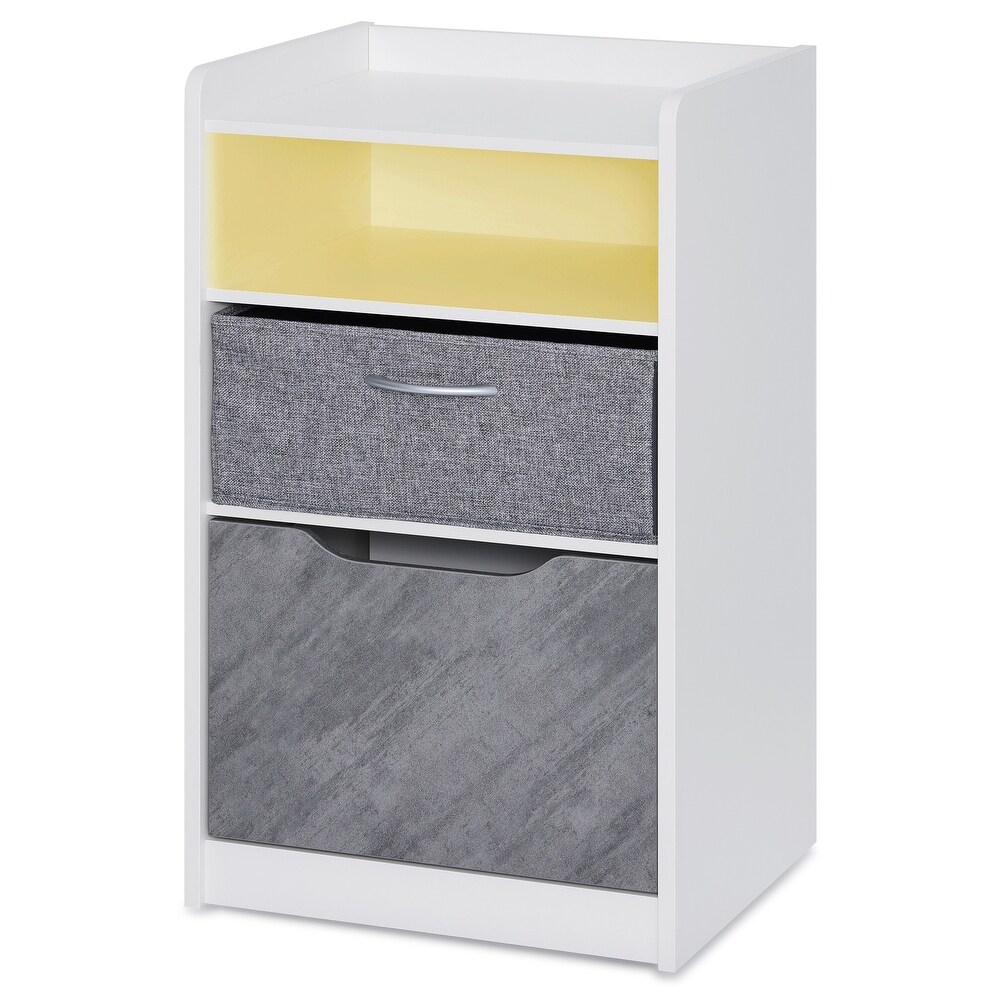 Vertical Mobile File Cabinet with 2 Drawers  Home Office Printer Cart