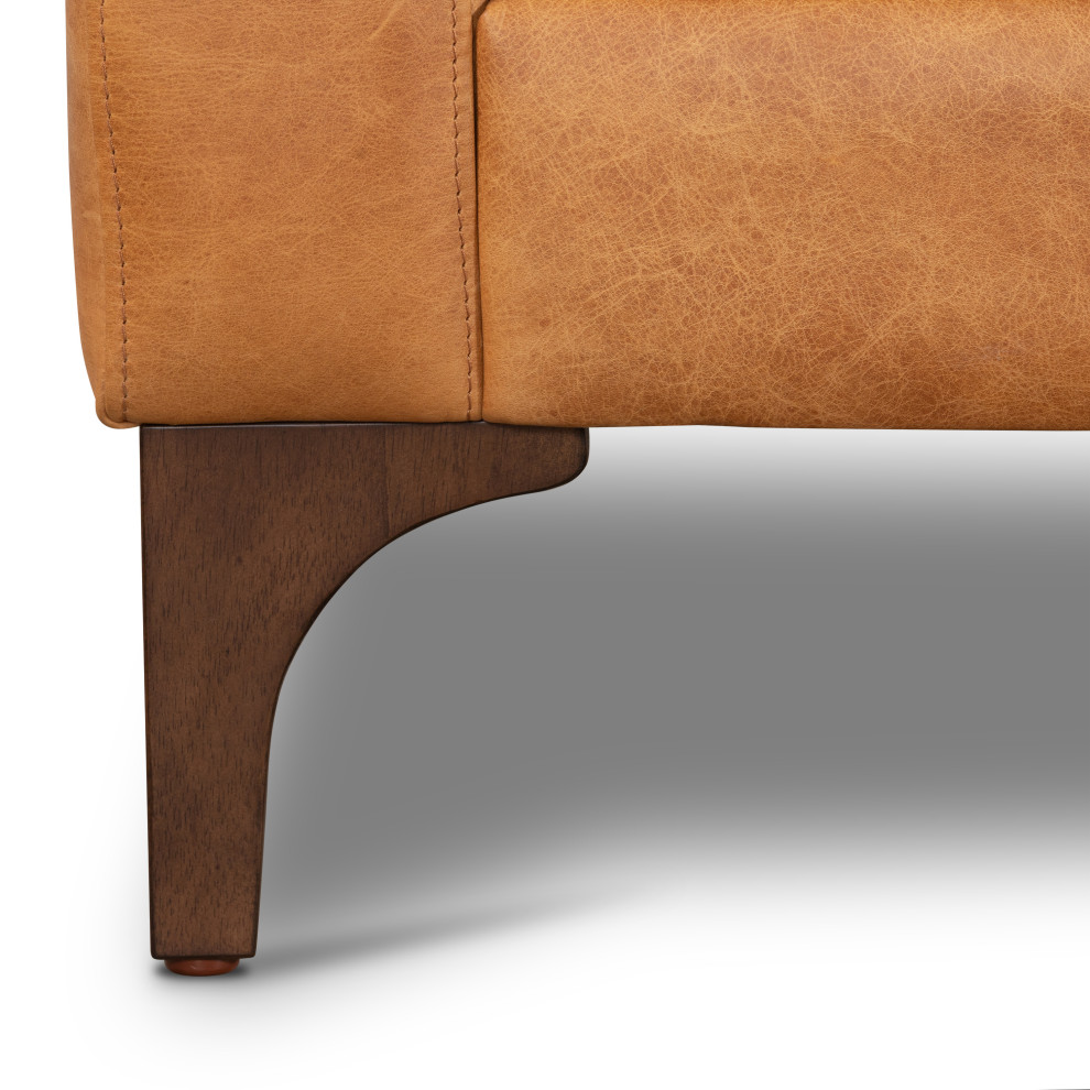 Poly and Bark Sorrento Leather Sofa   Midcentury   Sofas   by Edgemod Furniture  Houzz