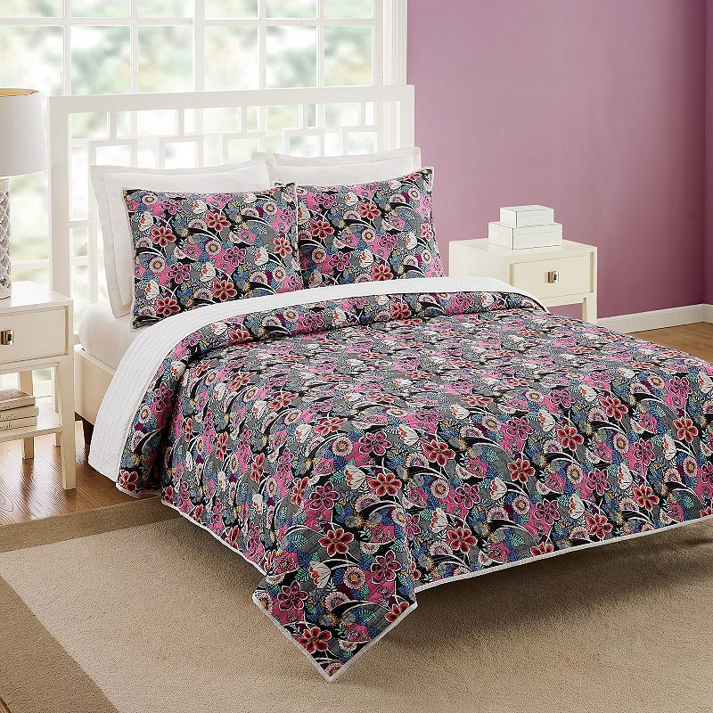 Vera Bradley Lanai Floral Quilt and Shams Set