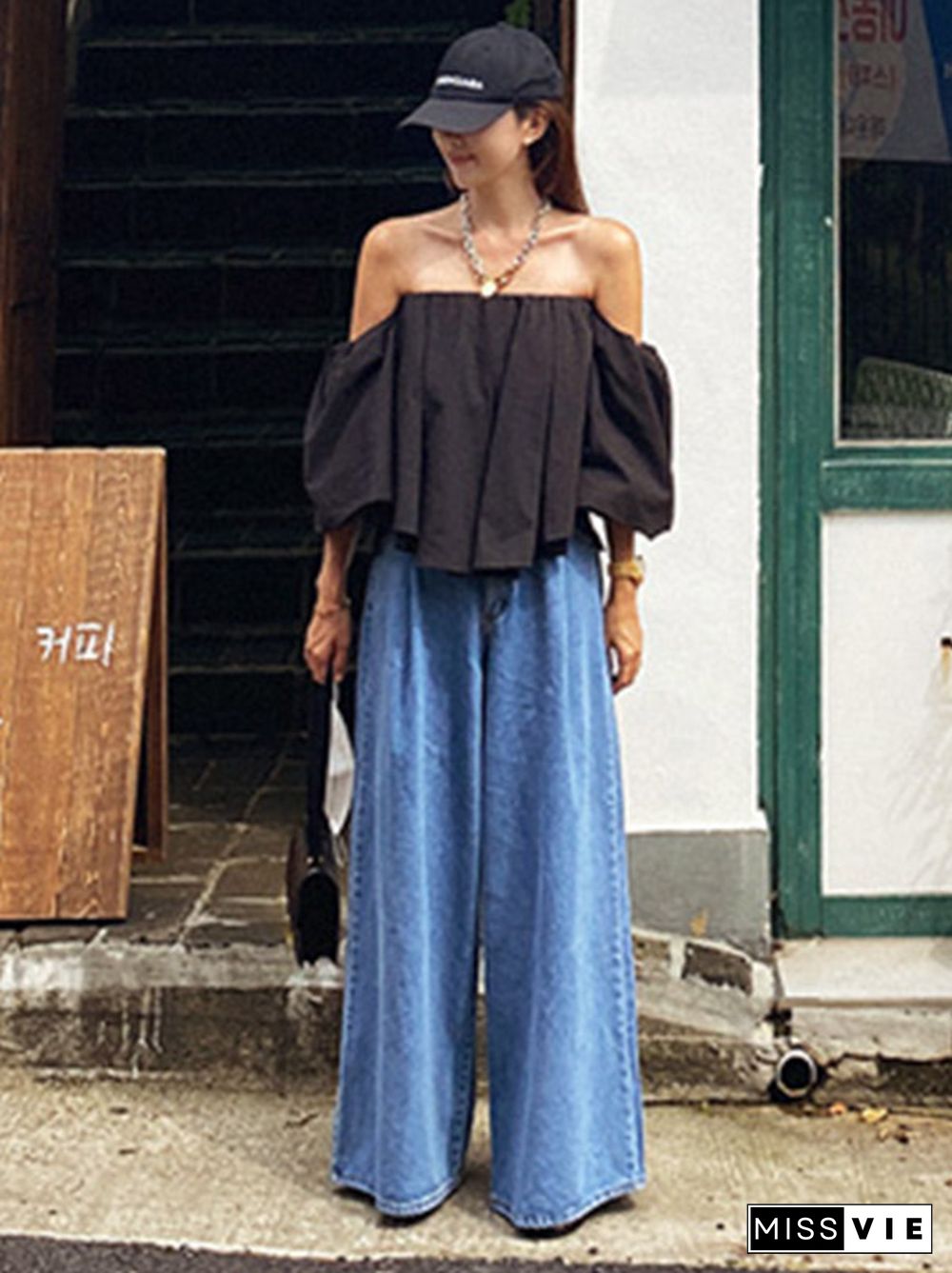 Urban Blue Wide Leg Jean Pants