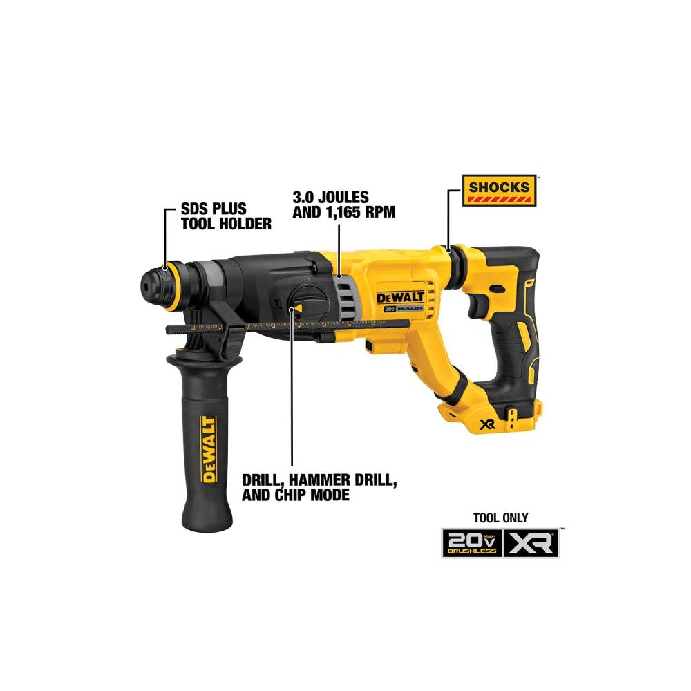 20V MAX* 1-1/8 in. Brushless Cordless SDS PLUS D-Handle Rotary Hammer (Tool Only)