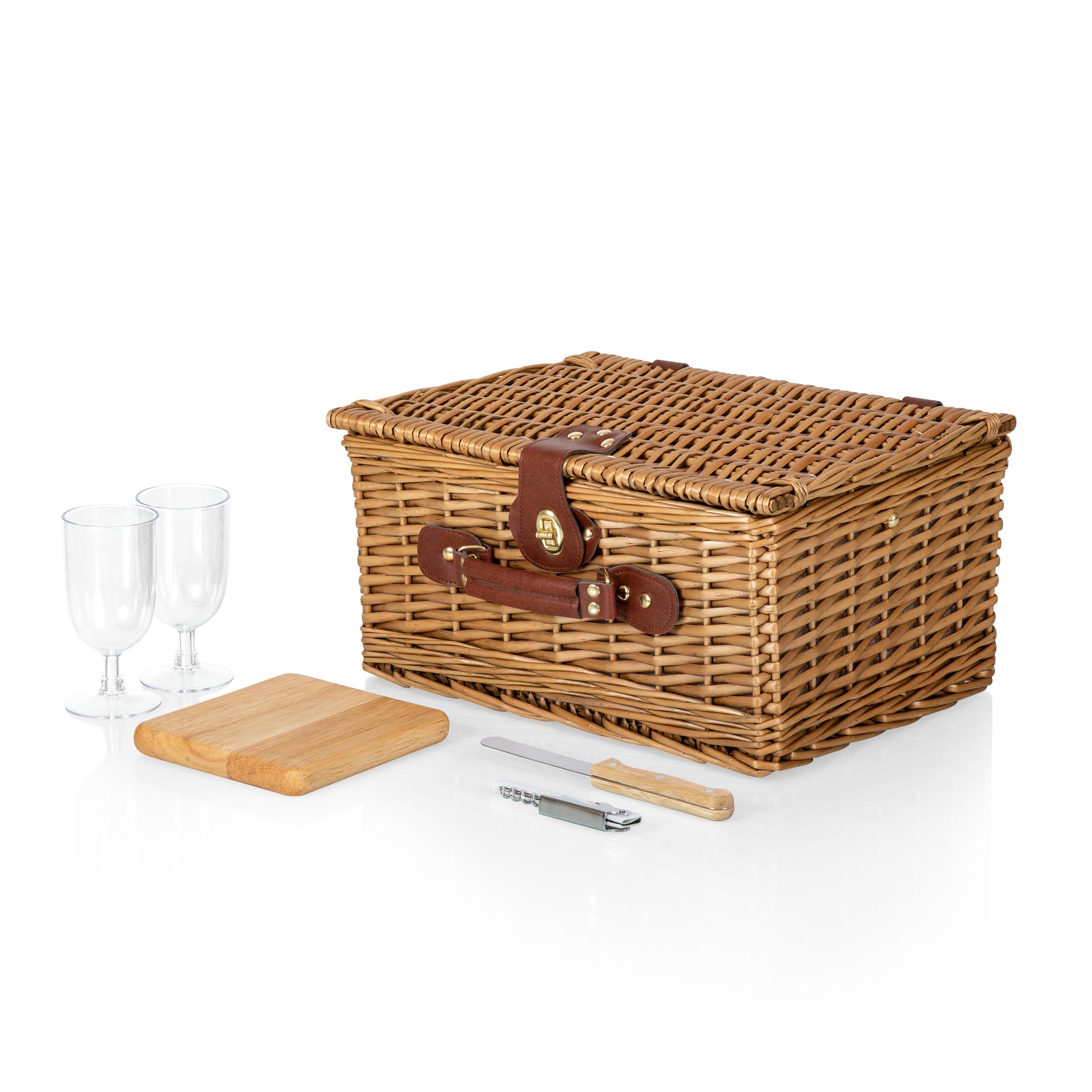 PICNIC TIME Classic Wine and Cheese Picnic Basket