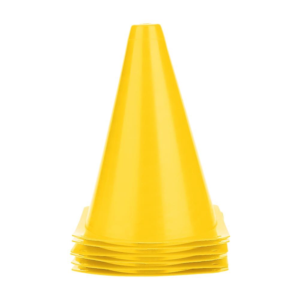 6pcs 18cm Soccer Training Cone Football Barriers Plastic Marker Holder Accessory (yellow)