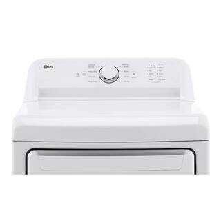 LG 7.3 cu. ft. Ultra Large High Efficiency Gas Dryer in White DLG6101W