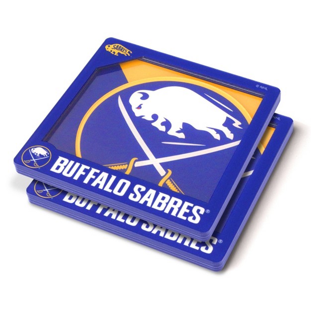 Nhl Buffalo Sabres 3d Logo Series Coasters