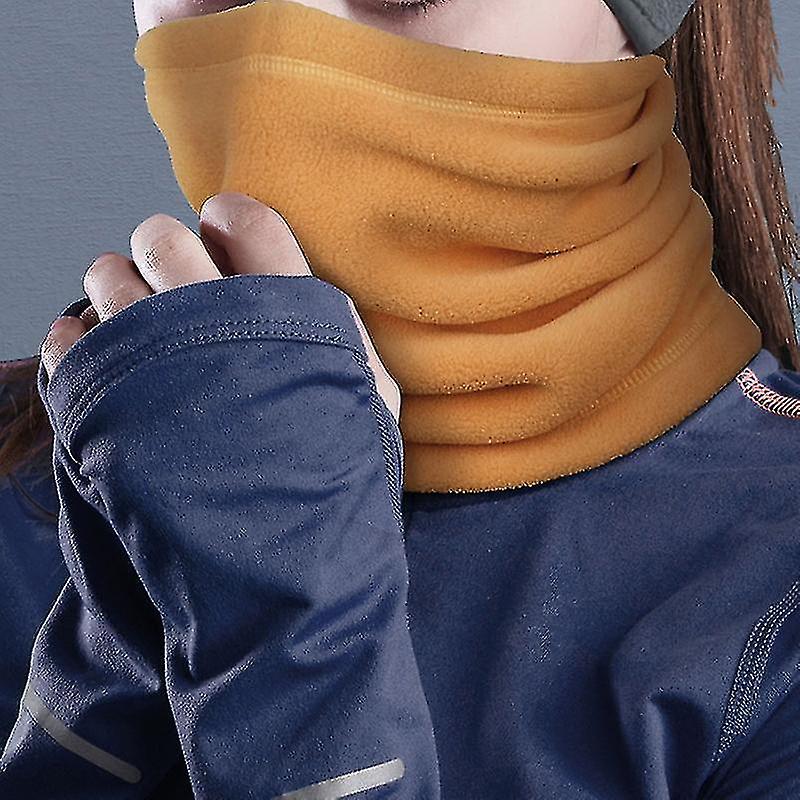 Winter Scarf Solid Color Windproof Fleece Warm Anti-static Outdoor Headwear For Skating