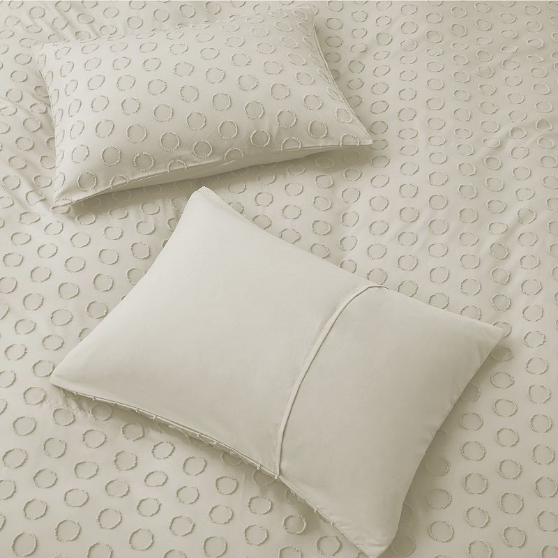 Unikome 3-Piece Ultra Soft Circle Quilted Clipped Duvet Cover Set