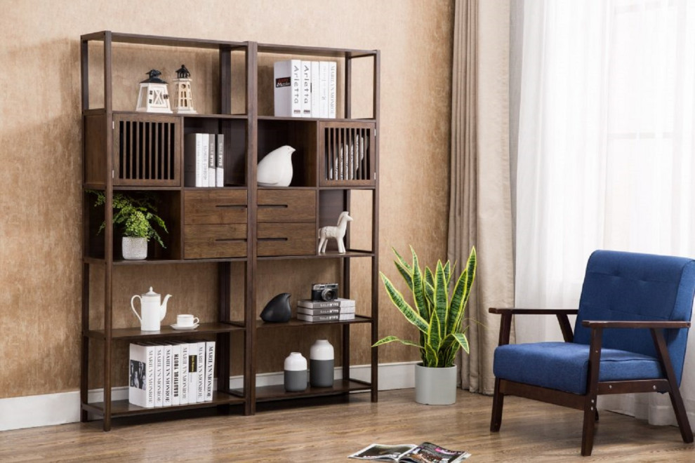 Selma Bamboo Bookcase   Transitional   Bookcases   by Boraam Industries  Inc.  Houzz