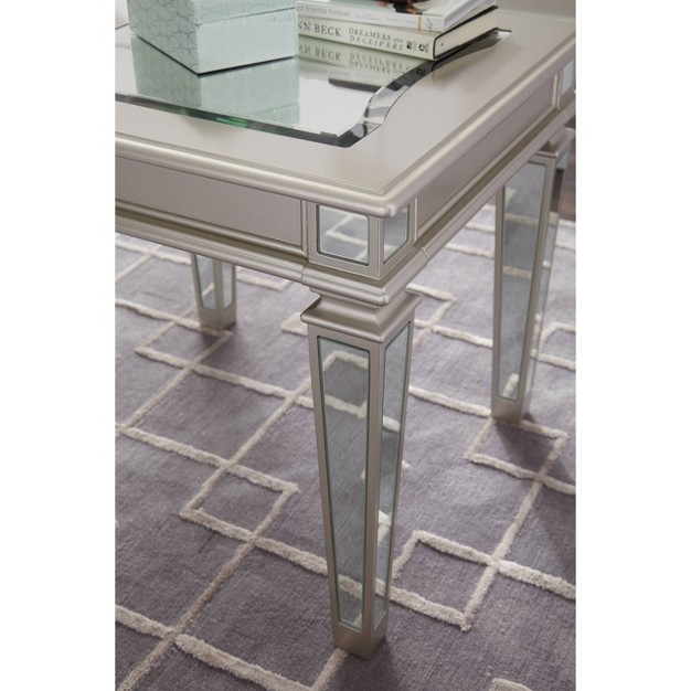 Tessani End Table Silver Finish Signature Design By Ashley