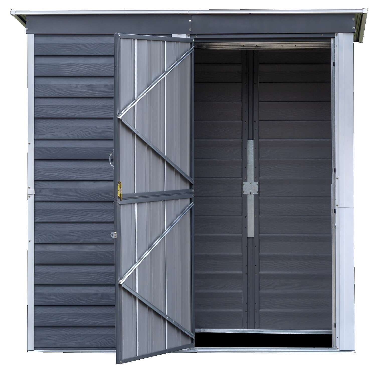 Arrow Shed-in-a-Box 6 ft. x 4 ft. Metal Vertical Pent Storage Shed with Floor Kit