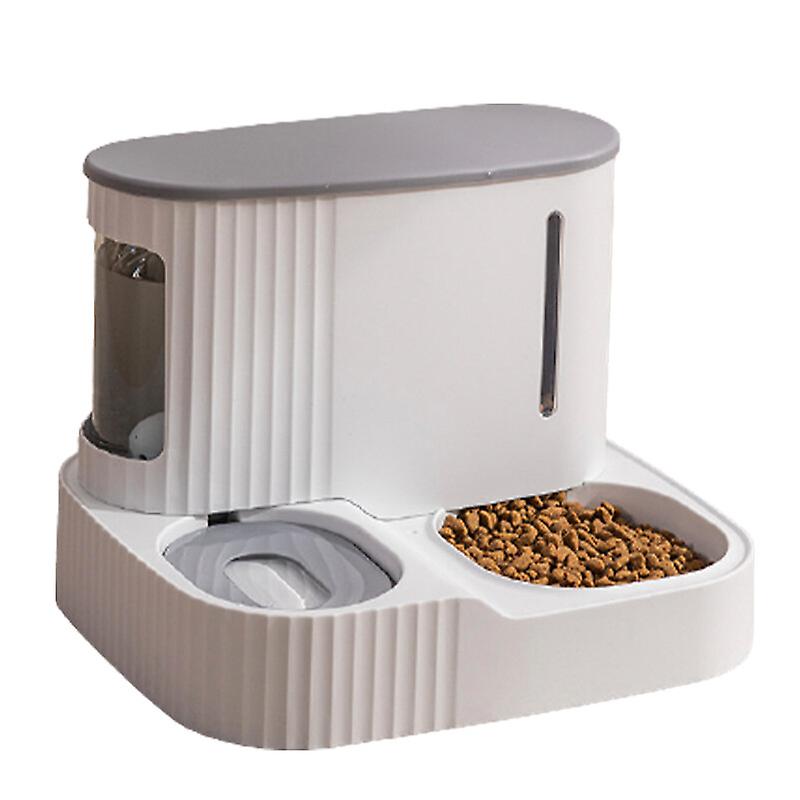 3L Pet Automatic Food Bowl Feeder Drinking Water Bowl Grey