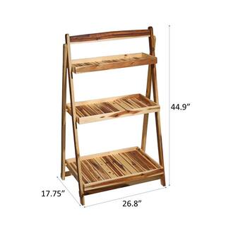 CHG CLASSIC HOME  GARDEN 27 in. x 45 in. Acacia Wood Plant Stand 98011