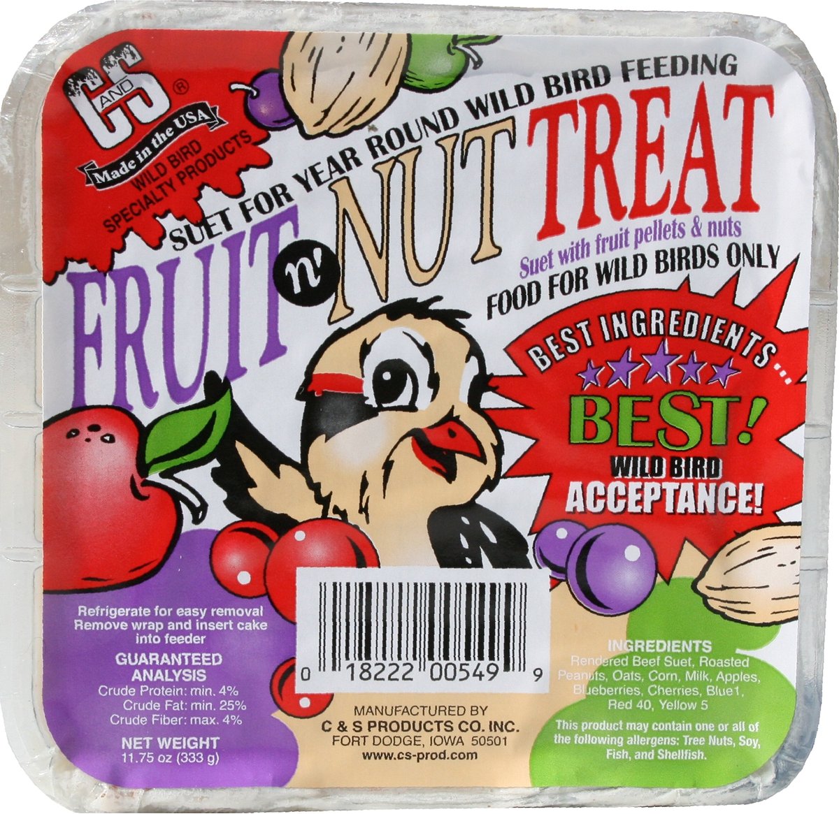 CandS Fruit n' Nut Treat Suet Wild Bird Food