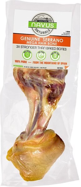 Navus Naturals Genuine Serrano Mega Ham Bone Dog Treat