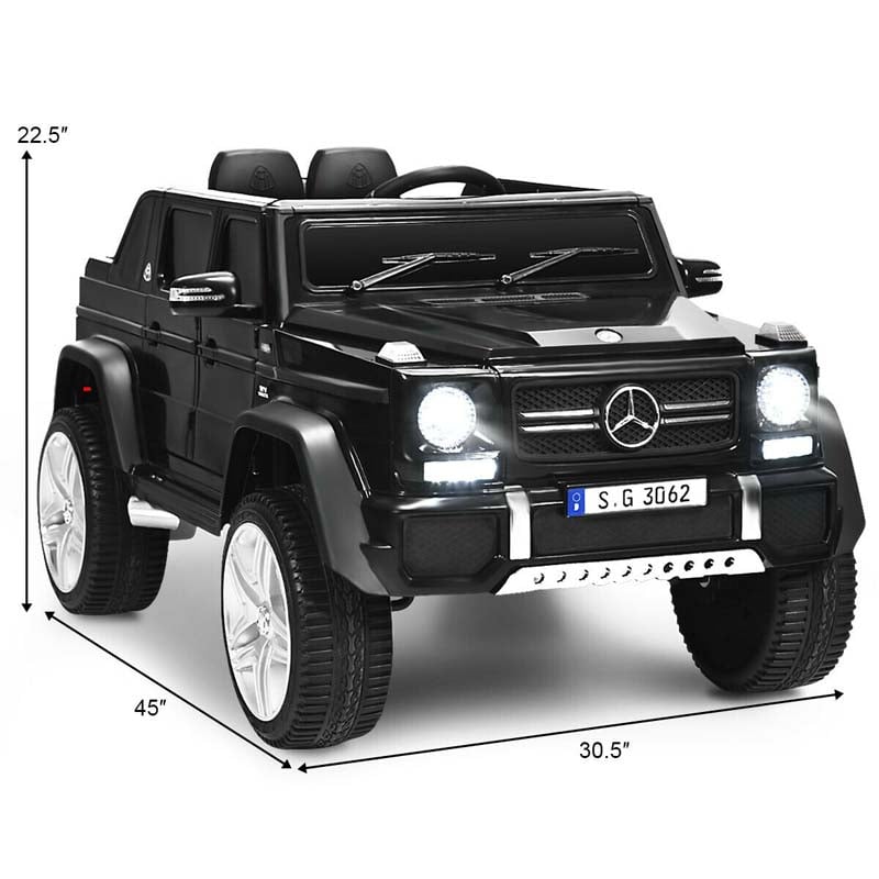 12V Mercedes-Benz G650-S Licensed Kids Ride-On Car, Electric Riding Toy Truck with Remote & Spring Suspension