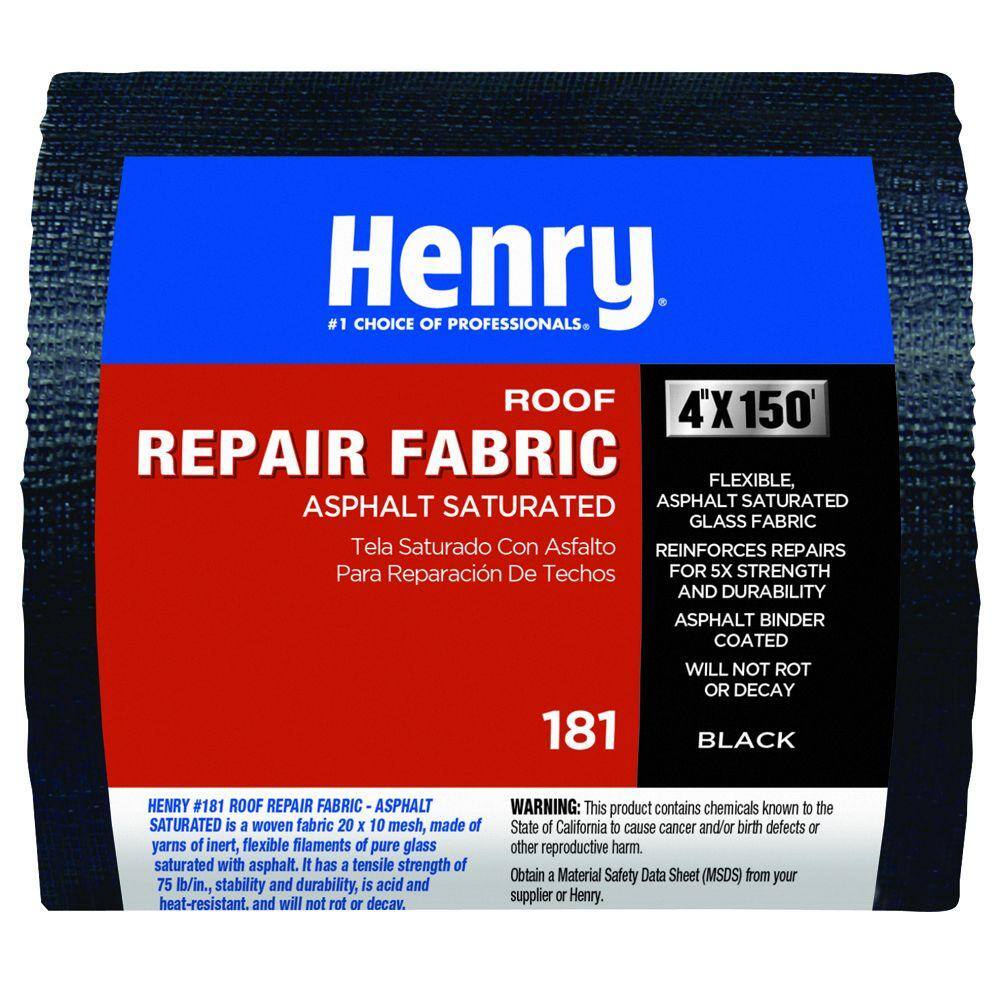 Henry 181 Black Roof Repair Fabric Asphalt Saturated 4 in. x 150 ft. HE181195