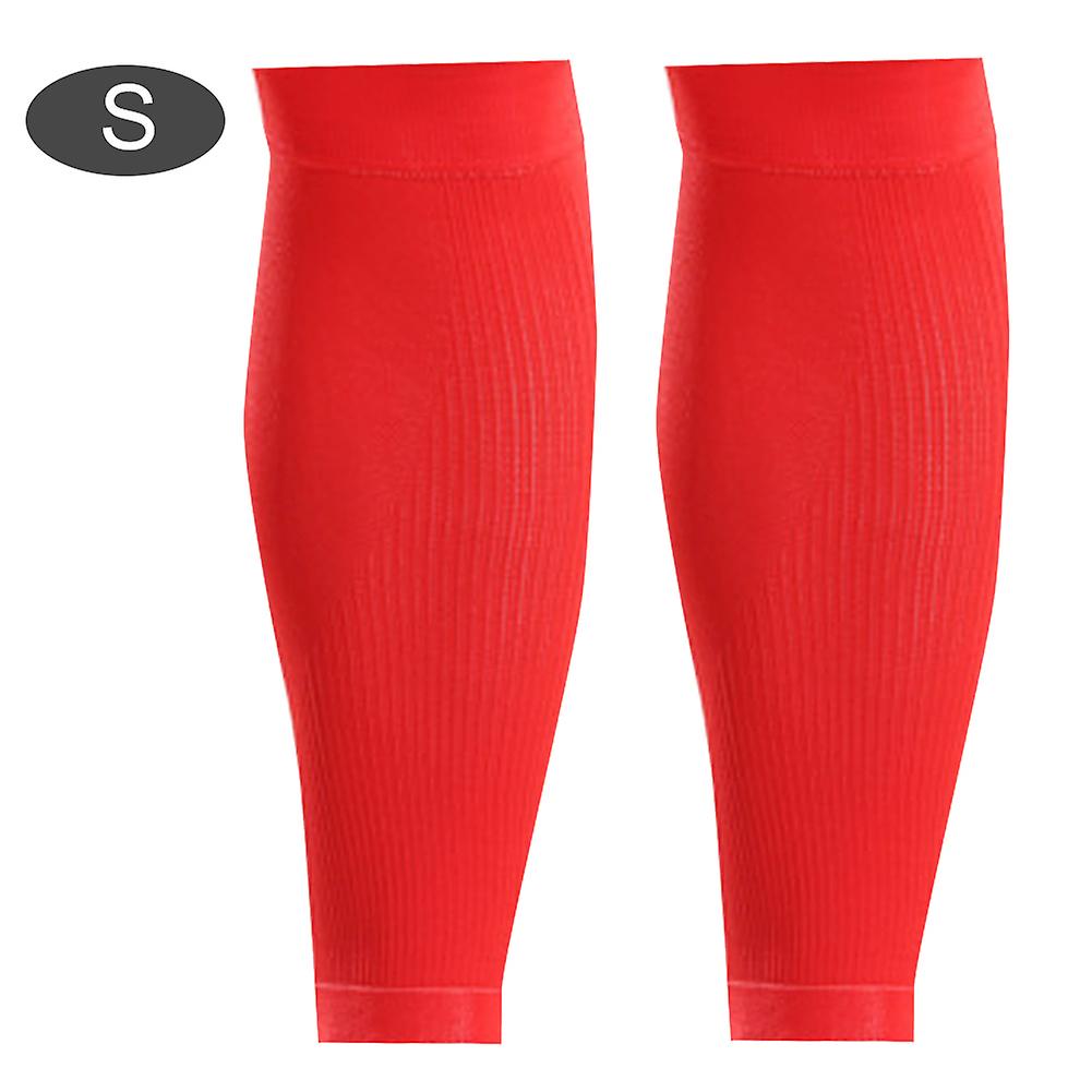 1pair Mumian Sport Training Compression Support Shin Pads Calf Sleeves Protective Gear Reds